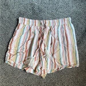 American Eagle Stripe Dolphin Short with Tassel 💛🩷🩵white pink blue yellow orange